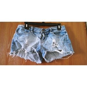 Distressed Jean Shorts